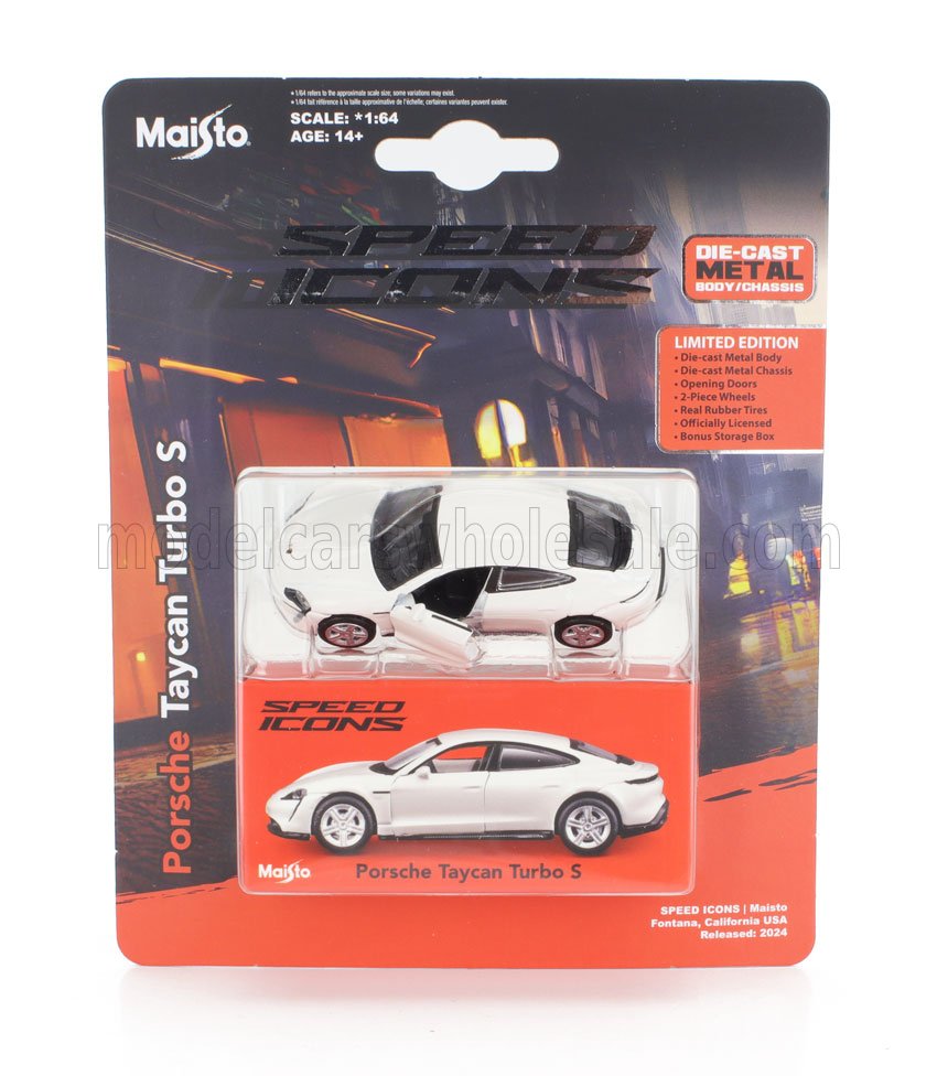 MAISTO PORSCHE  TAYCAN TURBO S 2019  WHITE 1/64