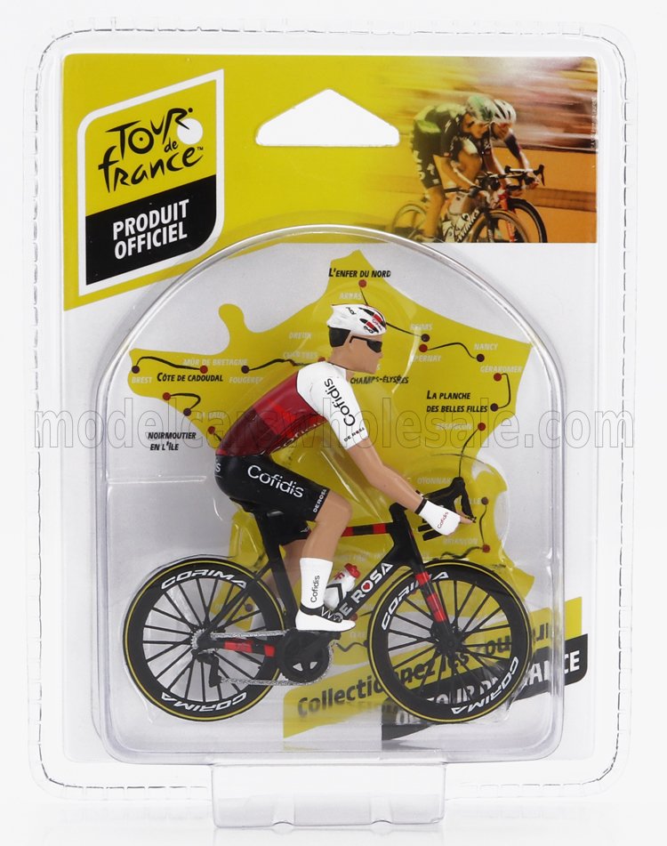 SOLIDO FIGURES  CICLISTA - CYCLIST - TEAM COFIDIS - TOUR DE FRANCE 2023  WHITE 1/18