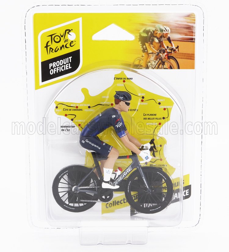 SOLIDO FIGURES  CICLISTA - CYCLIST - TEAM GROUPAMA-FDJ - TOUR DE FRANCE 2023  BLUE 1/18