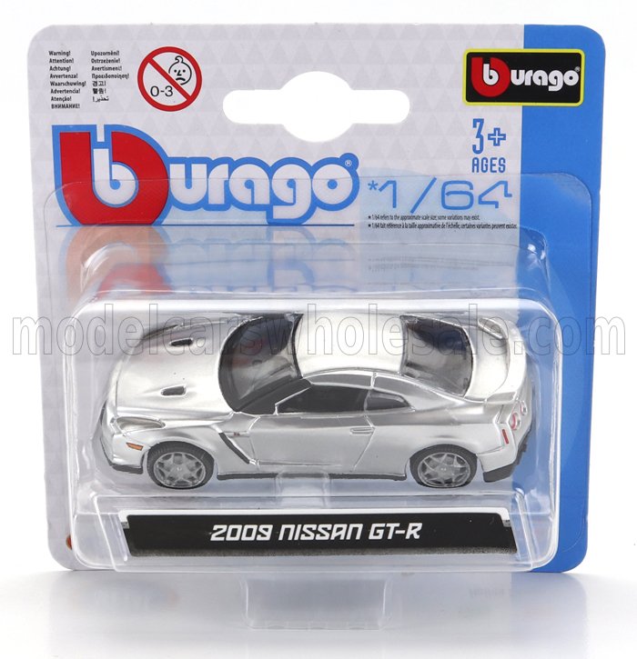 BURAGO NISSAN  GT-R (R35) 2009  SILVER 1/64