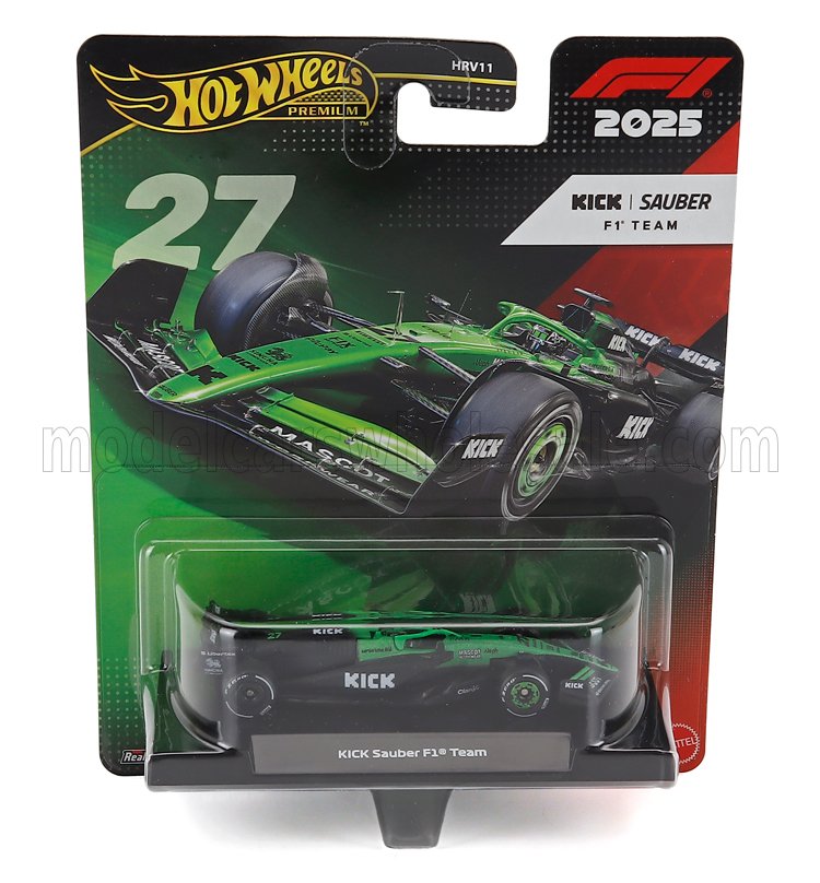 MATTEL HOT WHEELS SAUBER  F1  C45 TEAM STAKE KICK N 27 SEASON 2025 NICO HULKENBERG  GREEN BLACK 1/64