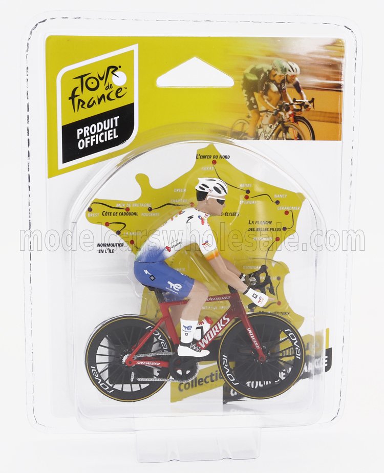 SOLIDO FIGURES  CICLISTA - CYCLIST - TEAM TOTAL-ENERGIES - TOUR DE FRANCE 2023  WHITE YELLOW BLUE 1/18